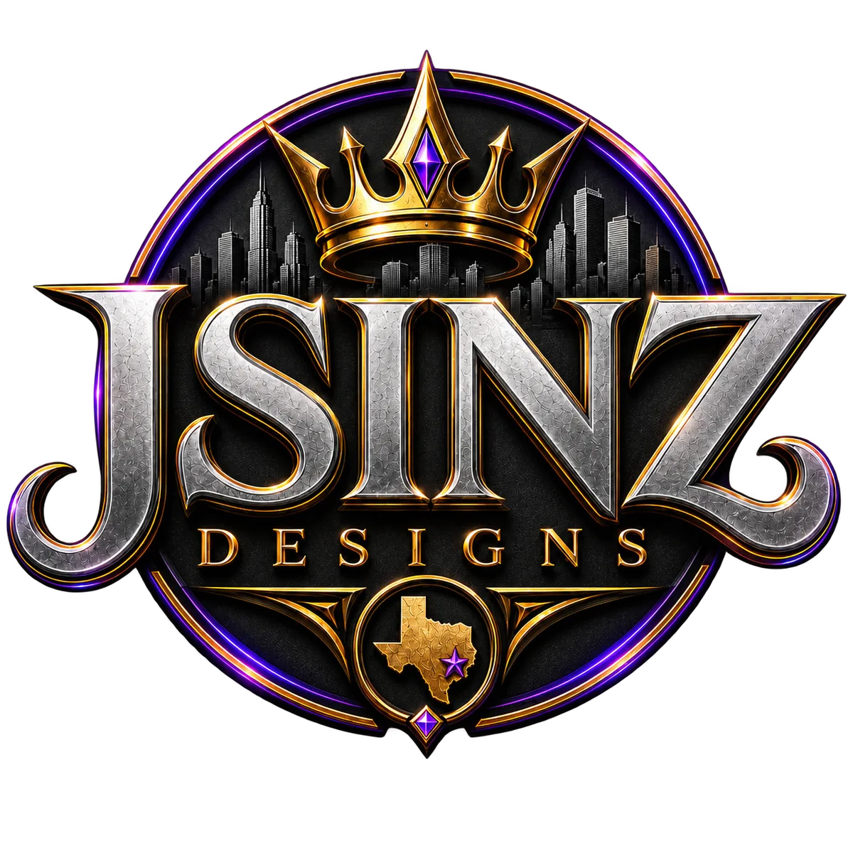 JsinZ Designs official crown and Houston crest logo