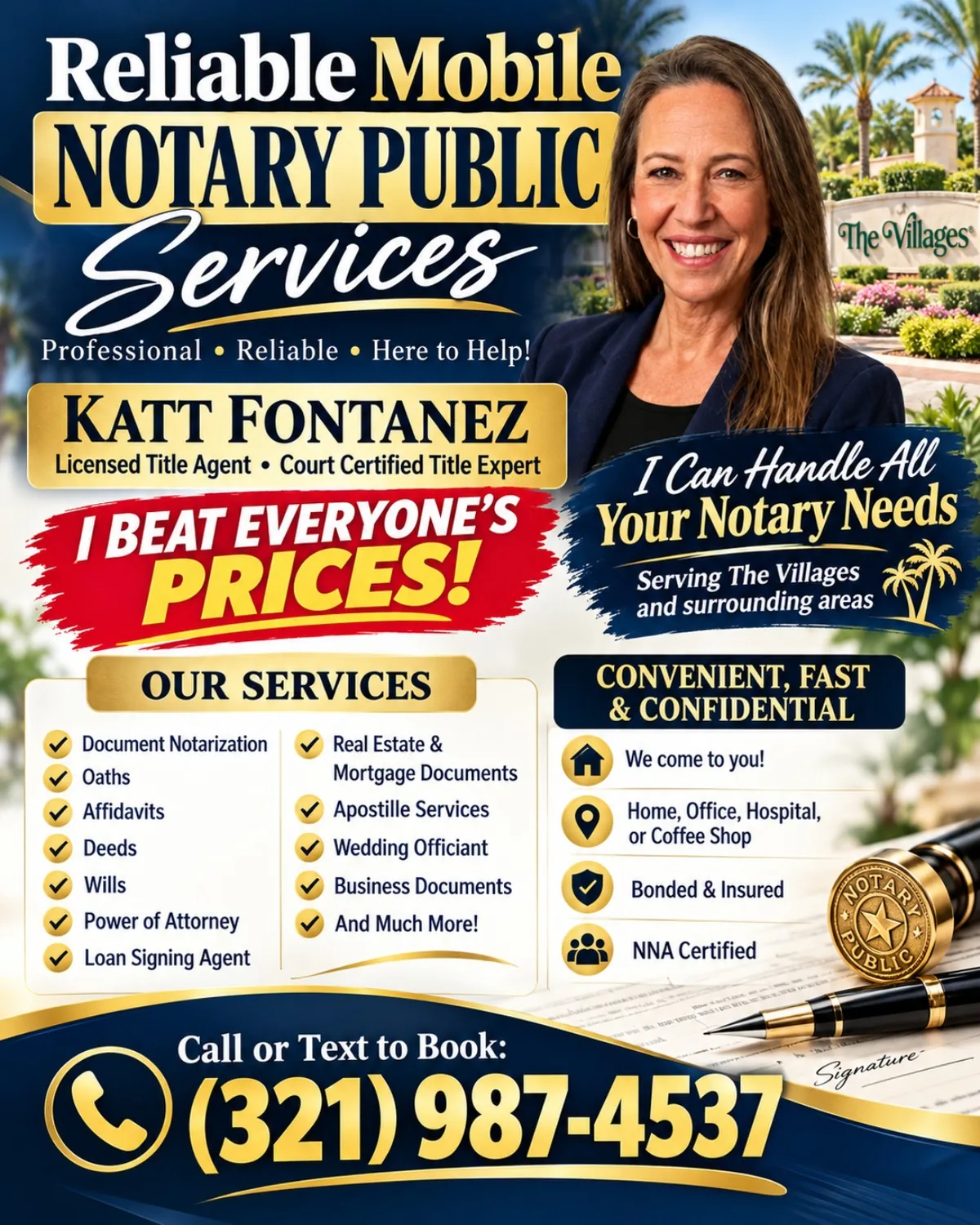Mobile notary promotional flyer
